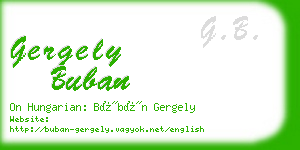 gergely buban business card